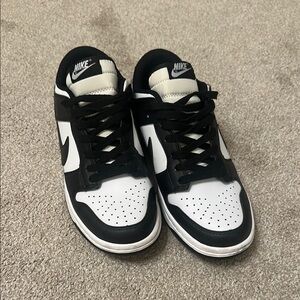 Nike Black and White Dunk Sneakers High-Top